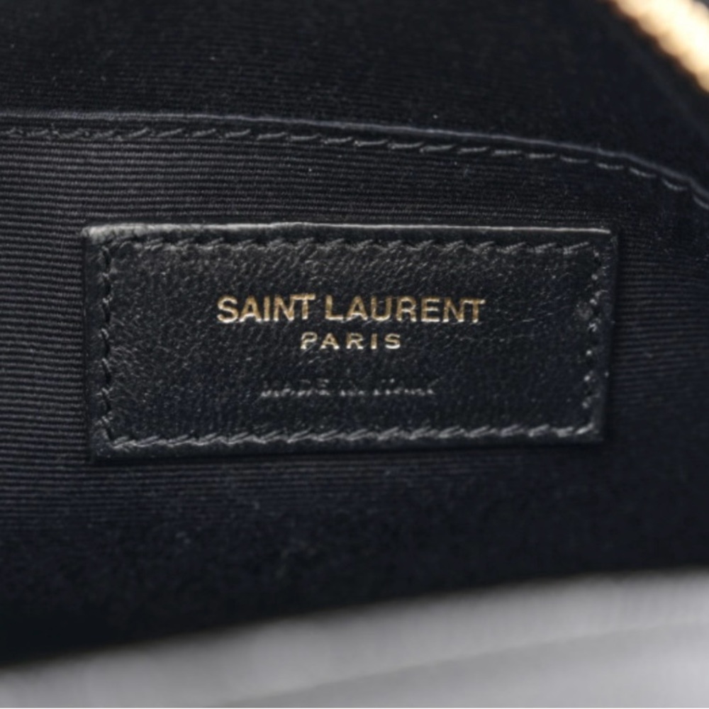 NEW, AUTHENTIC YVES SAINT LAURENT YSL Round Purse, Chain And Leather Strap - Picture 11 of 15